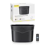 Car Trash Can Mini Trash Bin Garbage Organizer with Plastic Trash Bag Automotive Small Garbage Bin for Home Office Auto Vehicle Car Door Front Back Seat Storage Accessories Glovebox Trash Can