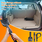 3-in-1 Ice Scraper for Car Windshield,25.8 inch Emergency Snow Shovel with 5.2inch Shovel Blade,Detachable Snow Scrapers with Ergonomic Soft Foam Grip for Cars, Trucks, SUVs, Vehicle(Orange)