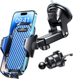 Phone Holders for Your Car 2026 Ultimate Phone Mount Military-Grade Windshield Dashboard Vent【Newest Best Strongest】 Cell Phone Car Mount for iPhone 16 Pro Max 15 Samsung Android,Blue