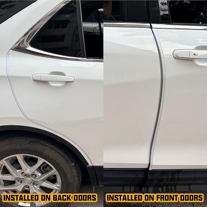 65.6ft (20m) Car Door Edge Guards Clear – Self-Adhesive PVC, U-Shaped, Fits Most Vehicles, Scratch- and Chip-Resistant – Reduces Dings in Parking Lots