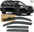 Window Visors for Subaru Forester 2019 2020 2021 2022 2023 2024, Tape-On Rain Guards Outside Mount Vent Visors Window Deflectors Smoke Tint, 4PCS