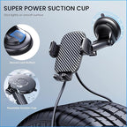 Phone Mount for Car Phone Holder [Military-Grade Suction & Stable Clip] Car Phone Holder Mount Windshield Dashboard Air Vent Universal Automobile Mount Fit Shower & Wall Mounts iPhone