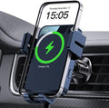 Wireless Car Charger, Auto-Clamping Car Mount 15W/10W/7.5W Fast Charging Air Vent Car Phone Mount Compatible with iPhone 15/14/13/13 Pro/12 Pro Max/12 pro/12/11/10 Series, Samsung Galaxy Series