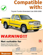 Extra-Thick Window Rain Guards Fit for Toyota Tundra Extended Cab 2000-2006 Tape-on Window Deflectors Rain Guards Vent Visors Truck Vent Shades