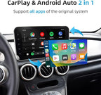 C5 2-in-1 Wireless CarPlay & Android Auto Adapter – Converts Factory Wired Connection to Wireless for Cars 2016+, Mini Plug & Play Car Play Dongle, OTA Update, USB C Cable, for iPhone & Android Phones