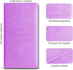 Car Accessories Registration and Insurance Holder,Leather Essential Card Magnetic Shut Vehicle Glove Box Organizer Case for Auto Driver License Document Truck Motorcycle Boat-Purple