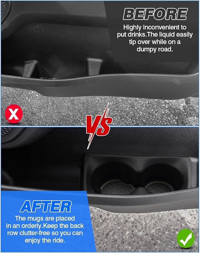 Door Side Cup Holder Insert for 2019-2025 Dodge Ram 1500 2500 3500 Accessories Water Cup Holders Door Organizer Handle Pocket Tray