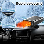 12V Dual-Mode Car Heater & Defogger, 150W Rapid Windshield Defroster & Cooler, Hot/Cold Air Fan for Windshield Ice Frost Removal