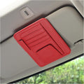Car Sun Visor Organizer, Small Auto Visor Organizer and Storage, Registration and Document Holder, Vehicle Accessories for Sunglasses, Document, Card, Pen, Driver License (Red)