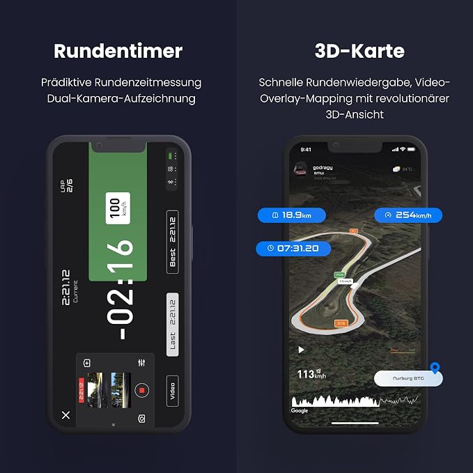 New GPS Based Performance Meter, up to 25Hz GPS Laptimer, Upgraded UBLOX 10th Gen High Performance GPS Module, Trusted by Million Users, USB-C Charging Port (DRG70-C)