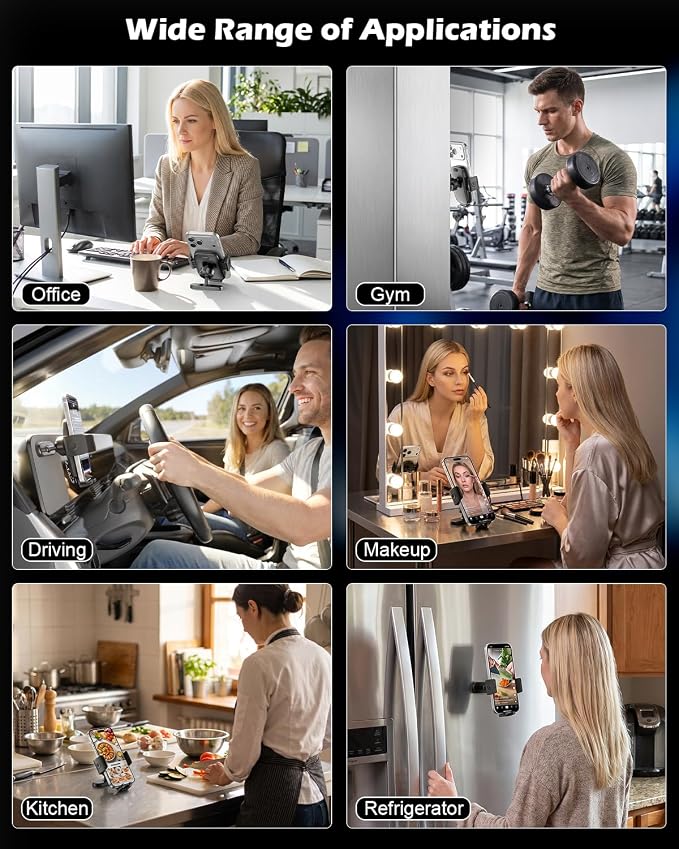 for Hyundai Ioniq 5 Magnetic Phone Mount, Wide Clamp for 4-7.2 inch Smartphones, Metal Dashboard Phone Holder for 2022-2025 Ioniq5 2026 Ioniq 9, 2024-2026 Sonata Kona & 2025-2026 Tucson