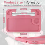 Car Steering Wheel Desk, Travel Car Accessories, Car Stand Trays for Eating, Multipurpose Car Steering Wheel Desk Tray Table(Pink)