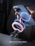 for MagSafe Car Mount - [20 Super Magnets] Magnetic Phone Holders for Your Car, Air Vent Phone Holder Car, HandsFree Cell Phone Holder Mount Accessories for Women Men fit iPhone 17 Pro Pink