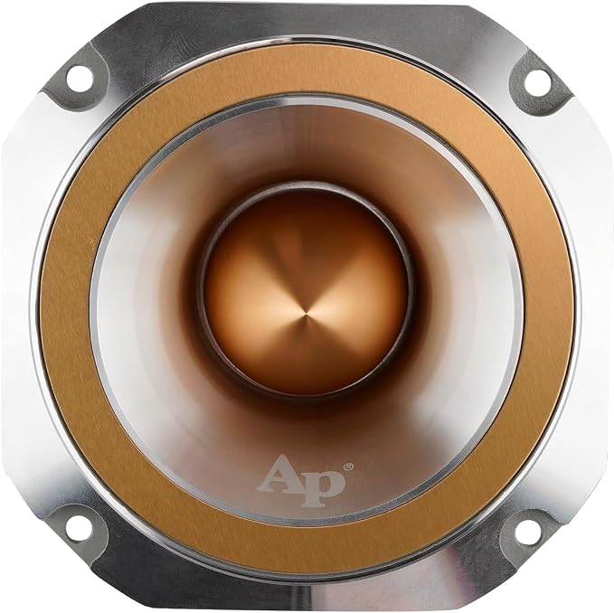 Heavy Duty Super Tweeter (ATR-4053-GLD), 400 Watts, Die Cast Aluminum Frame, Candy Gold, Diamond Chrome Cutting Fnish, 1.5” Kapton Voice Coil, 4-8 Ohms
