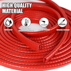 13.1Ft (4M) Car Door Edge Guards, Rubber U Shape Automotive Door Entry Guard Protector Strip, No Glue Required, Universal Vehicle Doors Edge Trim, Exterior Car Accessories (Red, 13.1FT)