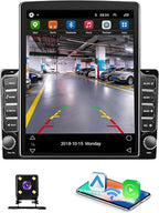 2+32G Double Din Car Stereo Radio Upgraded for Honda CRV 2007–2011 with Wireless Carplay Android Auto, 9.7'' Touch Screen Android 14 GPS Navi Head Unit FM/SWC/WiFi/Bluetooth/Camera