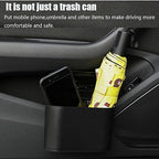 Car Trash can, mini Trunk Push Hanging Portable car Trash can with 2 Automatic Hooks and Disposable Trash Bags, Suitable for car, Home, Office