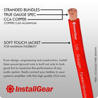 4 Gauge Wire - 50 feet 4 AWG Battery Cable - Copper Clad Aluminum (CCA) Wire for Car Audio, Amplifier Power, 4 Gauge Battery Cables, and Ground Applications