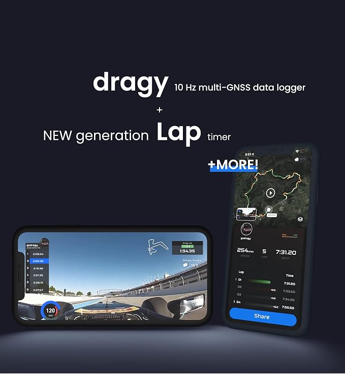 New GPS Based Performance Meter, up to 25Hz GPS Laptimer, Upgraded UBLOX 10th Gen High Performance GPS Module, Trusted by Million Users (DRG70-C Refurbished)