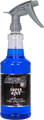 LANE'S Super Blue Tire Dressing | High-Gloss Tire Spray | 32oz (Pack of 1) | No Sling, No Run, Long Lasting | Protects from Cracks & UV Rays | Non-Greasy Tire Dressing & Cleaner for Cars, SUVs, More