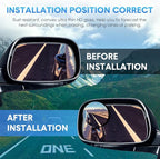 4 Pcs Blind Spot Car Mirror 360 Degree Adjustabe Glass Traffic Safety Rear View Mirror Convex Spot Frameless Adjustable Self Adhesive Angle for Larger Image Exterior Accessories (Round)