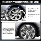 Wheel Rim Protector for Tesla Model Y Gemini 19 inch Apollo Wheels 2020-2024 Model Y Accessories All-in-one Car Tire Trim Rings Rim Case Hubcaps Wheel Cover