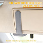 Car Sun Visor Organizer, Multi-Pocket Vehicle Sunglass Card Holder with Pen Slot, Automotive Interior Sunshade Glasses Storage Organizer, Universal Fit (Orange)