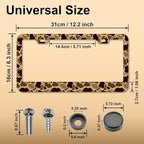 Duck Vintage camo License Plate Frames，camo Car Accessories for Women and Men ，Cute Aluminum License Plate Frame Fits Standard US Vehicles Size 12.2 x 6 Inch (Camouflage-Duck Vintage)