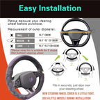 D Shaped 14.5-15 Inch Steering Wheel Cover Great Grip with 3D Honeycomb Anti-Slip Design, Flat Bottom 14.5-15 Inch (Purple)