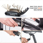 Bike Multitool Lightweight 16-in-1 MTB Bicycle Multitool Compact Portable Bike Repair Tool Kit With Allen Wrench, Tire Levers-1 Pack