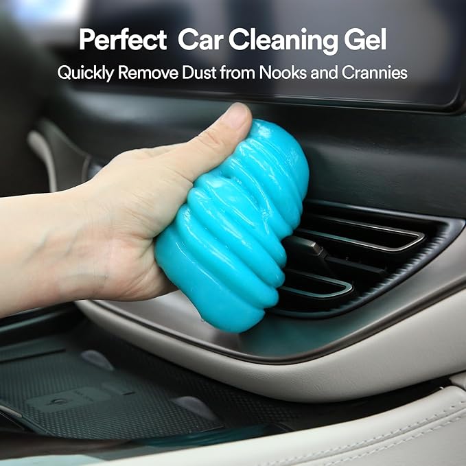 Car Cleaning Gel for Car Detailing Kits Car Putty Auto Detailing Tools Car Interior Cleaner Car Cleaning Slime Car Accessories Keyboard Cleaner Blue Pink (2Pack)