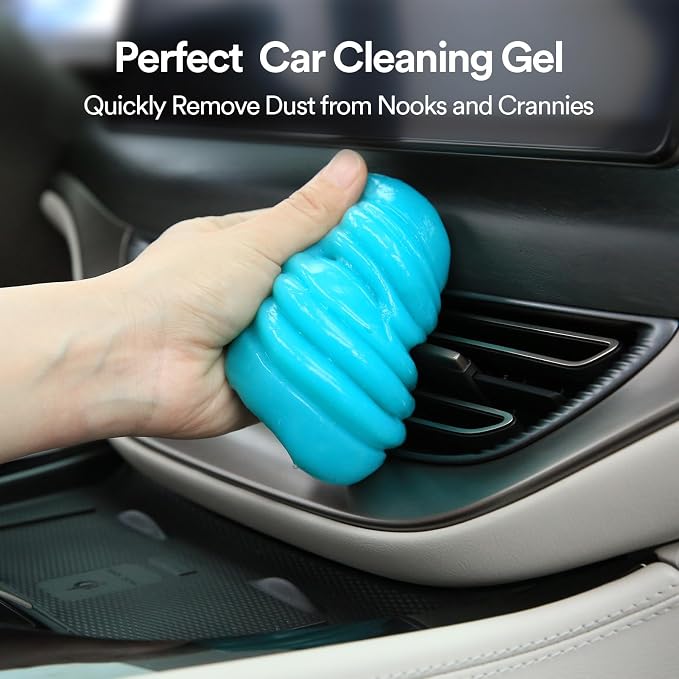 Car Cleaning Gel Car Cleaning Putty Car Putty Auto Detailing Tools Car Slime Cleaner Dust Cleaning Gel for Car Interior Cleaner Car Cleaning Supplies Cleaning Kit Car Accessories Blue 2Pack