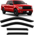Voron Glass Tape-on Extra Durable Rain Guards for Trucks Ford F-150 2009-2014 SuperCrew, Window Deflectors, Vent Window Visors, 4 Pieces - 120015