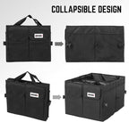Trunk Organizer for Car, 60L Large Capacity Foldable Trunk Organizer, Multi Compartment Car Trunk Organizer for Women Men, Black, TOOLS-00419