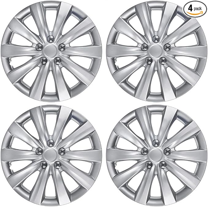 Hubcaps Wheel Covers for (2011-2013) Toyota Camry 16 Inch Hubcaps Set of 4, Snap-on Direct OEM Replacement for Toyota Corolla Hubcaps 16 Inch Wheel Covers Impact-Resistant High Durability