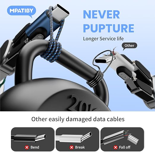 4 in 2 Multi Charging Cable,Dual Type-C Multiple Charger Cable,USB A/C Charging Cables for Multiple Devices with IP/Micro/USBC Port, Universal USB C Cable Phone Charger Cord for iPhone 16-12,Navy