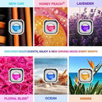 Car Air Fresheners Clip 6 Ct, Variety Pack Vent Clips | Long Lasting Up to 180 Days, Multi Scent Car Odor Eliminator, Ideal Gift for New Car Owners, 4 mL Each