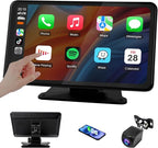 7" Wireless Apple CarPlay Screen for Car, Portable Car Radio with Carplay & Android Auto, 1080p Backup Camera, GPS, Mirror Link, Voice Control, FM Transmission, Support SD/TF Interface