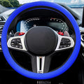 JDDRY Car Steering Wheel Cover,Silicone Steering Wheel Protector,Universal Fit Automotive Steering Wheel Cover, Steering Wheel Protective Cover(Royal Blue,1PC)