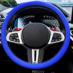 JDDRY Car Steering Wheel Cover,Silicone Steering Wheel Protector,Universal Fit Automotive Steering Wheel Cover, Steering Wheel Protective Cover(Royal Blue,1PC)