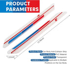 2 PCS Car Side Body Anti-Collision Strips, Sport Style Front Rear Bumper Protector Stickers, Self-Adhesive Car Door Edge Anti-Scratch Protector, Universal for Most Cars (Transparent)