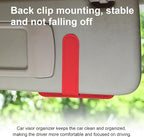 Car Sun Visor Organizer, Small Auto Visor Organizer and Storage, Registration and Document Holder, Vehicle Accessories for Sunglasses, Document, Card, Pen, Driver License (Red)