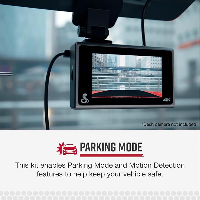 Cobra 2.5A DIY Hardwire Kit Designed for Cobra and Drive HD Products: OBDII Port to Micro-USB, 15ft Cable, Intelligent Power Management, Enables Parking Mode and Motion Detection Feature