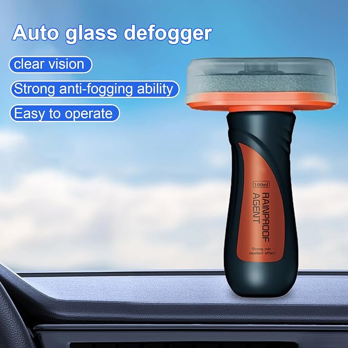 Car Windshield Cleaner, Oil Film Remover for Car Window, 100ml Automotive Glasses Anti-Rain Agent with Built-in Brush, Auto Glass Cleaner for Car, Truck, SUV