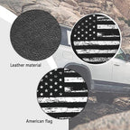 15" Spare Tire Covers for Tire,USA Flag Trailer Spare Tire Cover for All-Around Protection,Universal Spare Tire Covers for Trailers Fits Cars SUVs Trucks Diameter 27.55"-29.52" (15 inch)