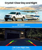 Solar Wireless Backup Camera, 3-Minute Easy Install | 7.2" HD Split-Screen, Dual Antenna Signal, 1080P Color Night Vision, DVR Recording Backup Camera for Car,Truck,Camper,Trailer