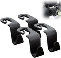 Car Seat Headrest Hook 4 Pack,Purse Holder Hook for Car Organizers and Storage,Car Organization Accessories for Women Road Trip Essentials,Long