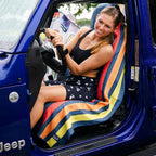 Athletic Running Towel, Full-Sized, Car Seat Cover - Performance Microfiber (Racing Stripes)