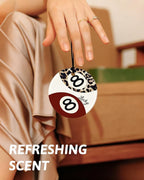 Red Leopard Print Orange Car Air Freshener 4 Pcs, Cheetah Print Lucky 8 Ball Poker Round Hanging Air Freshener for Cars Closet Drawer Books, Red Cheetah Car Accessories Mirror Decor for Women