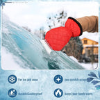 Ice Scraper with Glove Waterproof Ice Scrapers for Car Windshield No Scratch Comfortable Removal Snow Mitt Glove Windproof Warm for SUV Vehicle Truck Snow Quickly Removal